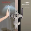 High-end minimalist style room door lock, direct push door lock, indoor bedroom solid wood door, split lock, household universal door handle details Picture